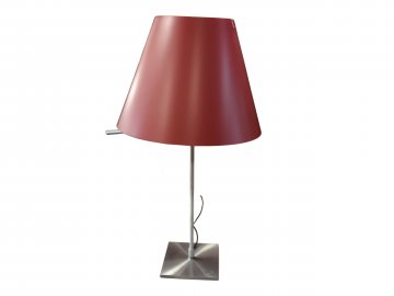 Tischlampe COSTANZA Alugestell, höhenverstellbar H.76/110cm, Kunststoffschirm weiß, blau, rot LUCEPLAN