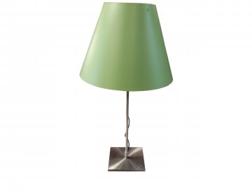 Tischlampe COSTANZA Alugestell, höhenverstellbar H.76/110cm, Kunststoffschirm weiß, blau, rot LUCEPLAN