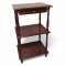 Beistelltisch, Holz, glatt, rot braun, mit Schublade und 2 Ablagen, 40x30cm, H: 70cm