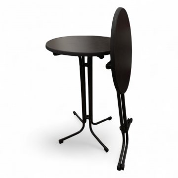 Stehtisch, Metallklappgestell anthrazit, Platte anthrazit marmoriert, 70cm Durchmesser , Höhe 110cm