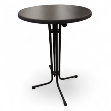 Stehtisch, Metallklappgestell anthrazit, Platte anthrazit marmoriert, 70cm Durchmesser , Höhe 110cm