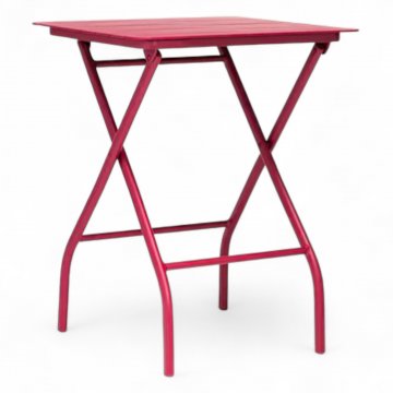 Klapptisch Baila, Outdoor, Gestell Alu pulverbeschichtet, blaugrün und rot, H/B/T 76x60x60