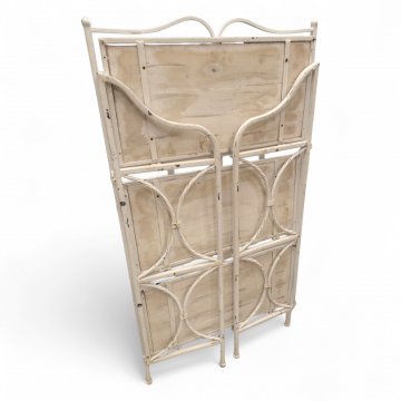 Etagere,Eisen weiß,3 Ablagen Holz weiß klappbar, H/B/T 102x56x29