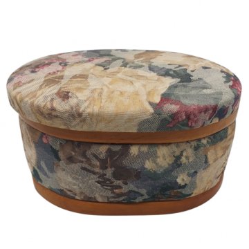 Nähkasten, Stoff mit Rosenmuster, H:12cm