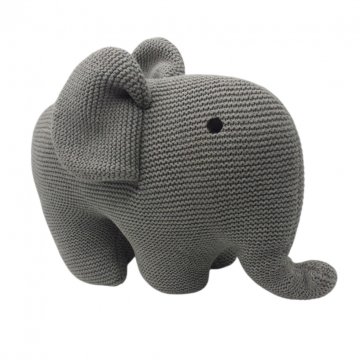 Häkelfigur, Elefant, grau
