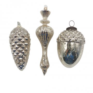 Weihnachtsbaumschmuck, Roboter, UFO, Glitter Pilze, 