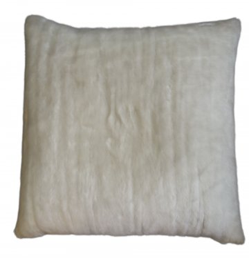 Kissen 70x70 Kunstfell Eisbär in weiß 