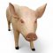 Figur SCHWEIN/SAU, K.stoff rosa, Glasaugen gelb, Hufe schwarz, H80xB35xL160