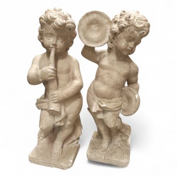 Figur PUTTE, Stein weiß/grau, H60, versch. Ausführungen