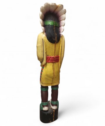 Figur INDIANER, Holz geschnitzt, bunt, H195