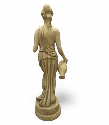 Statue, FB, Styropor, weiblich, Wasserträgerin, sandfarben, auf Sockel Ø40,H 20, Gesamthöhe 143