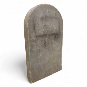 Grabstein, FB, Holz mit Zementputz grau, Segmentbogenabschluß, H/B/T 90x52x10