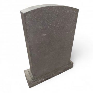 Grabstein, FB, Holz(Granitoptik)schwarz, oben Segmentbogenabschluß, H/B/T 105x80x20