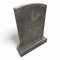 Grabstein, FB, Holz(Granitoptik)schwarz, oben Segmentbogenabschluß, H/B/T 105x80x20