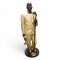 Figur LUIS ARMSTRONG, Fiberglas, gelber Anzug, Mikrofon/Trompete, Sockel schwarz, H182
