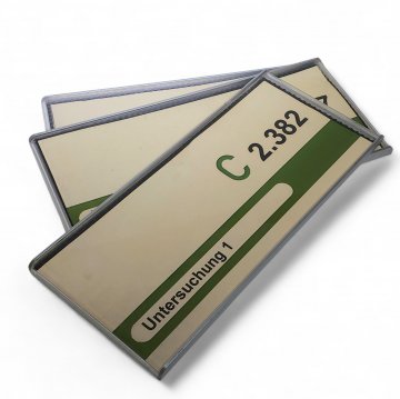Türschild Aluminium innen schwarz 26x11
