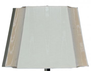 Lampenschirm, Stoff, Pagodenform, beige/gold