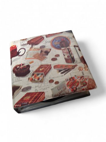Schallplatten/Single-Booklet, Album, RETRO, Kunststoff, farbig bedruckt, zur Aufnahme von 30 Singles, teils bestückt
