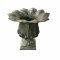 Vase, Amphore, Bronze, grün, Blütenform, H: 38cm