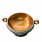 Schale, Amphore, 2 Griffe, beige / schwarz gestreift, innen gold, H: 23cm