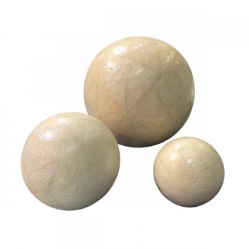 Deko Kugel, Reptilienhaut Oberfläche, beige, D: 28cm