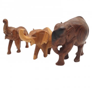 Elefant, Holz, diverse, ca. 10/13cm