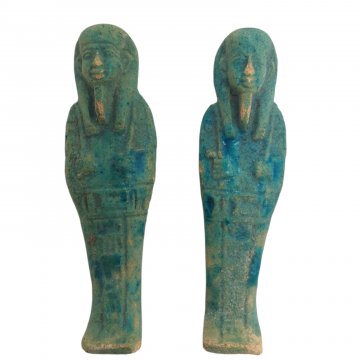 Shabti / Ushebti, Ägyptische Grabbeigabe, Keramik, Türkis