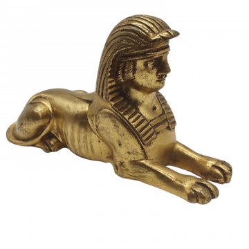 Figur, Sphinx, Ägyptisch, gold