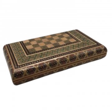 Spiel, arabisches/marokkanisches/persisch Backgammon/Schach, klappbar, Holz, 