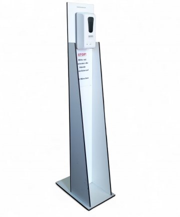 Desinfektionsständer, Standmodell, weiß, 157x25x48