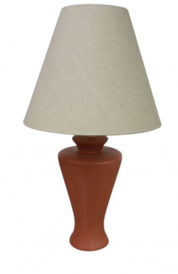 Vasenlampe, Keramik okker, h 40 cm, Schirm extra