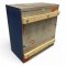 Kaugummiautomat, Metall blau/grau, 2er (1x Überraschungskugeln, 1x Kaugummi),starke Gebrauchsspuren, H/B/T 55x51x28, voll funktionstüchtig