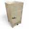 Kühlschrank/Eisschrank ESCHENBACH, Holz beige lackiert, H90xB/T50, Klappe, Tür, 4-füßig, Chromgriff