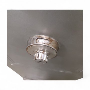 Tresor, FB, Holz hammerschlagsilber , H140xB/T60, Zahlenschloß gold, NUR DEKO