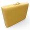 Massageliege, Bezug Leder gelb, Gestell Eiche natur, klappbar zum Transport, H/B/T 80x185x70