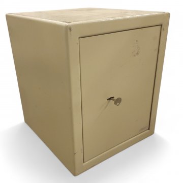 Tresor,Stahl beige, Doppelbartschloß, H/B/T 44x36x40, ca. 35 Kg