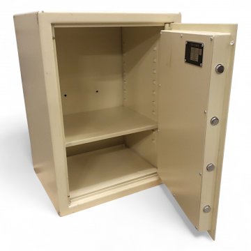 Tresor, Stahl beige, Doppelbartschloss, H/B/T 67x49x41, ca. 60 Kg