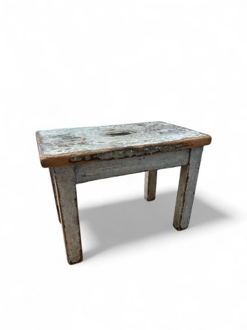 Fusshocker, WHITE, Fussbank, Holz, weiß, rechteckig klein, L 21cm, B 37cm, h 26cm