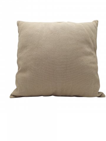 Kissen 50x50cm, beige/hellbeige meliert gewebt, rundum abgesteppt