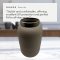 Vase, Saigon, grau Ton, strukturiert, mit Metallring, S