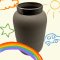 Vase, Saigon, grau Ton, strukturiert, mit Metallring, S