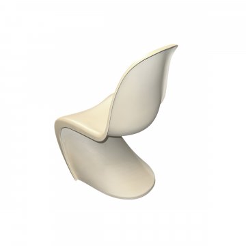 Kinderstuhl im Panton Chair-Look, beige, Kunststoff H 57 x B 32 cm