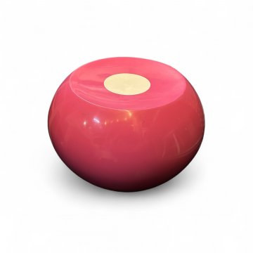 Hocker, Kinderhocker,pink,  rund, Ø 40cm, Kunststoff, weisser Punkt in der Sitzfläche
