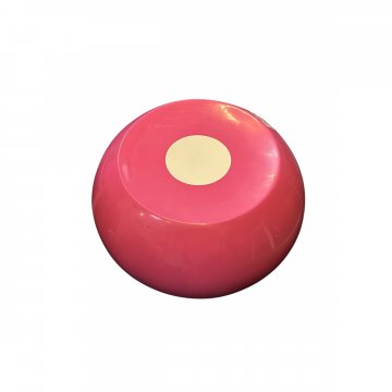 Hocker, Kinderhocker,pink, rund, Ø 40cm, Kunststoff, weisser Punkt in der Sitzfläche