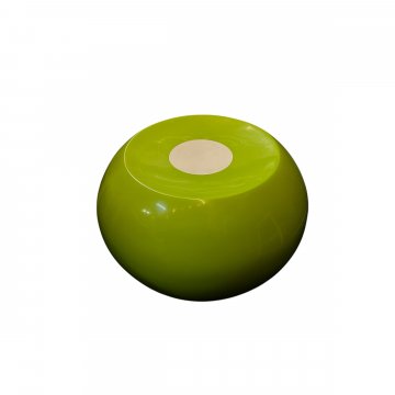 Hocker, Kinderhocker, hell grün,  rund, Ø 40cm, Kunststoff, weisser Punkt in der Sitzfläche
