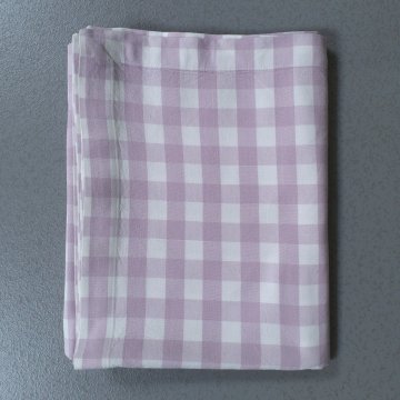 Tischdecke 130x100 blass lila/weiß kariert