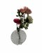 Vase, Glasvase, rund, flach, aufgesetze Halbkugeln / Blasen
