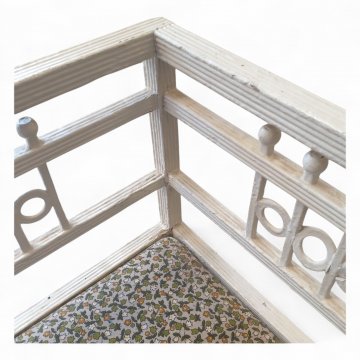 Stuhl JUG, Gestell Holz weiß, Lehne über Eck, Stoffsitz