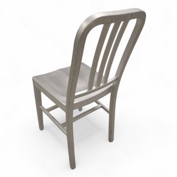 Stuhl NAVY CHAIR, Alu gebürstet, 3 Rückenstreben, Formsitz,