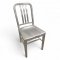 Stuhl NAVY CHAIR, Alu gebürstet, 3 Rückenstreben, Formsitz,